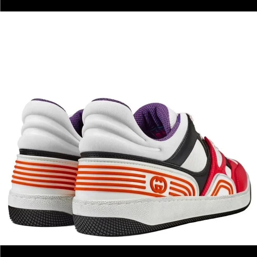 Gucci Basket Low Multicolor Demetra Men's Sneakers US 10.0 Made in Italy - Picture 4 of 10